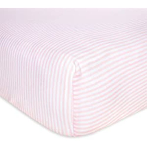 Amazon.com : Burt's Bees Baby - Fitted Crib Sheet, Girls & Unisex 100% Organic Cotton Crib Sheet For Standard Crib and Toddler Mattresses (Blossom Pink Thin Stripes), 28x52 Inch (Pack of 1) : Baby