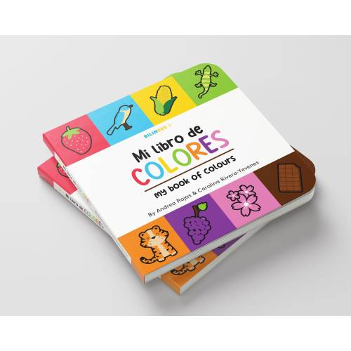 My Book of Colours | Bilingual Book | Spanish - English | Educational Resource | Learning at Home | 15x15cm | Toddlers and Kids