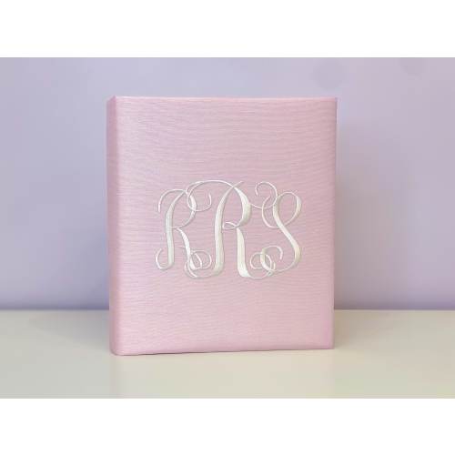 Baby Memory Book in Shantung // Baby Record Book, Personalized Baby Book, Custom Baby Book, Baby Girl Record Book, Baby Boy Record Book