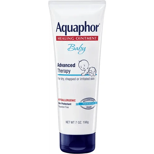 Aquaphor Baby Healing Ointment Advanced Therapy Skin Protectant, Dry Skin and Diaper Rash Ointment, 7 Oz Tube