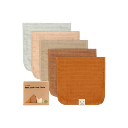 5-Pack Lumi Muslin Burp Cloths