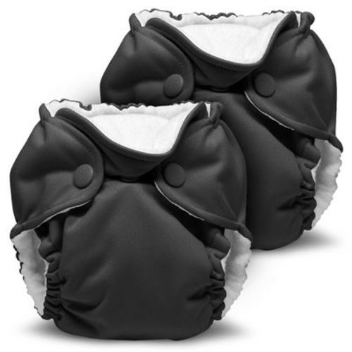 Kanga Care Lil Joey Newborn All In One Aio Cloth Diaper (2pk) Castle Gray 4-12lbs