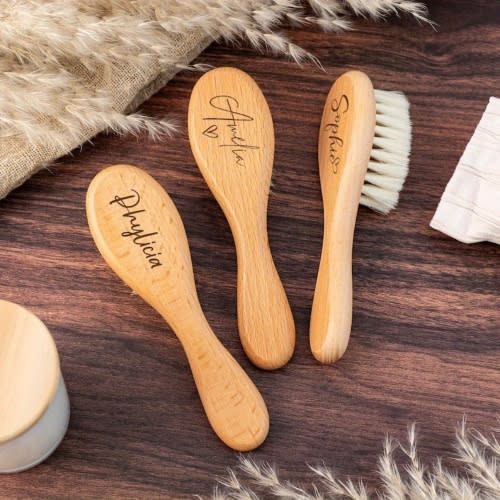 personalized baby brush safe non toxic material engraved - Temu