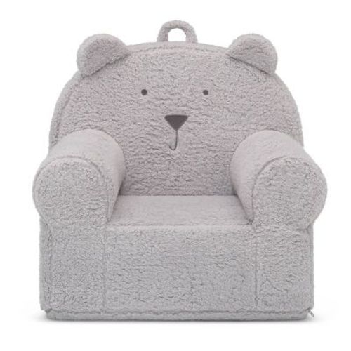 Babygap By Delta Children Faux Shearling Bear Chair - Greenguard Gold Certified - Gray