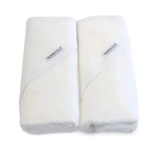 Bubba Blue 2 Pack Hooded Towel Bamboo White | Baby Bunting AU