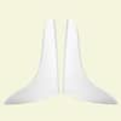 Prime-Line 10-3/4 in. White Plastic, Curved Splash Guard Accessory Set for Bathtubs (1-pair) M 6086