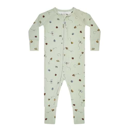 Bugs Small Ribbed Zip Romper