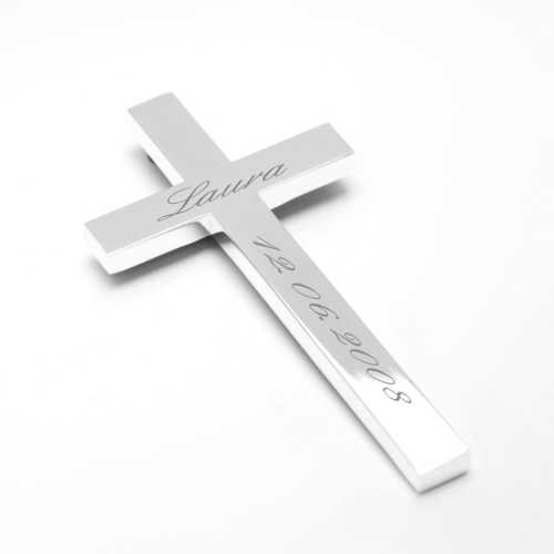 Wall cross silver plated engraving crucifix children metal modern Jesus cross silver large children&#39;s room prayer bible decoration religion church wall decoration new