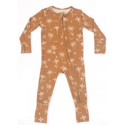 Organic Baby Bamboo Rompers with 11 Signature Prints - Infant Zipper Jumpsuits