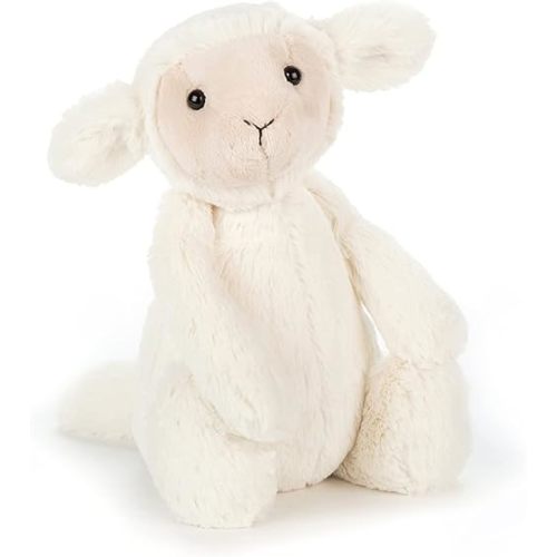 Jellycat Bashful Lamb Stuffed Animal, Medium 12 inches - Lamb and Sheep Plush Toy - Classic Children's Gift