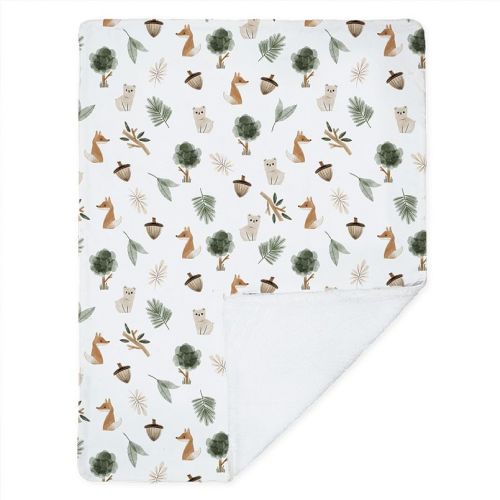 Living Textiles Forest Retreat Jersey Sherpa Blanket