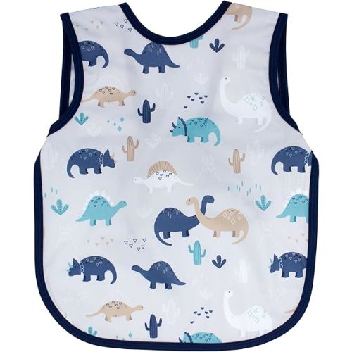 BapronBaby Floral/Nature Bapron - No Neck Tie Safer Bib - Baby & Toddler - Soft Waterproof - PVC, BPA & Phthalate Free - 6m+
