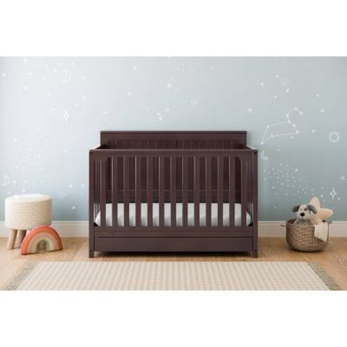 Graco Hadley 5-in-1 Convertible Crib with Drawer - Driftwood