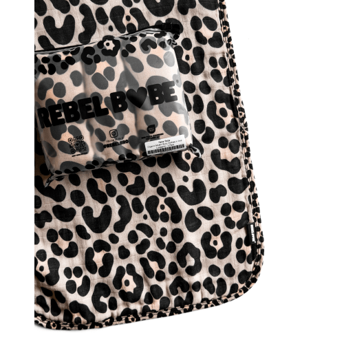 Organic Muslin Burp Cloths in Ava (Leopard) - 3 Pack
