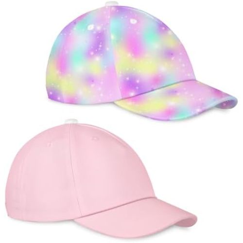 2PCS Toddler Baseball Hat for Kids Baseball Cap for Infant Adjustable Canvas Cap Baby Sun Hat for Boys and Girls
