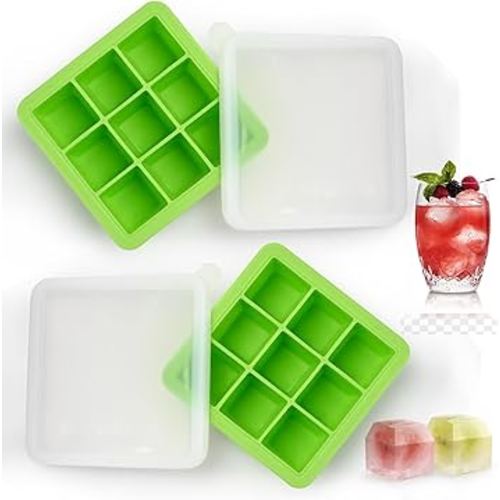 Ice Cube Tray with Lid (9X2 Pcs)