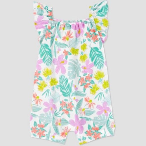 Carter's Just One You® Baby Girls' Tropical Floral Romper - Size: 6M