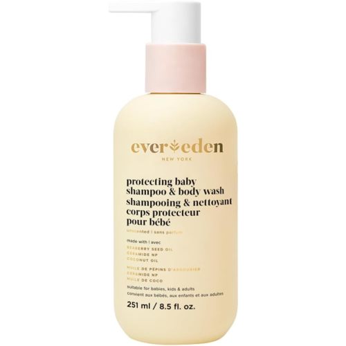 Evereden Protecting Baby Body Wash and Shampoo 8.5 oz. | Clean & Gentle Baby Care | Non-toxic & Fragrance Free