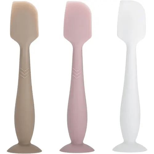 3-Pack Baby Diaper Cream Spatula - Baby Diaper Rash Cream Applicator for Butt Paste Diaper Cream - Diaper Cream Brush for Newborn Baby Essentials (grey, pink, white)