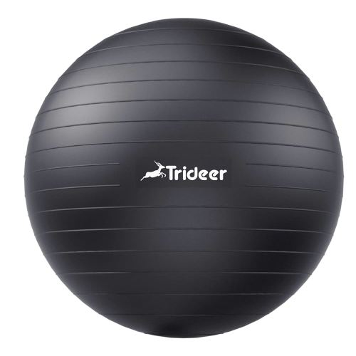 Trideer Extra Thick Yoga Ball Exercise Ball, 5 Sizes Gym Ball, Heavy Duty Ball Chair for Balance, Stability, Pregnancy, Quick Pump Included