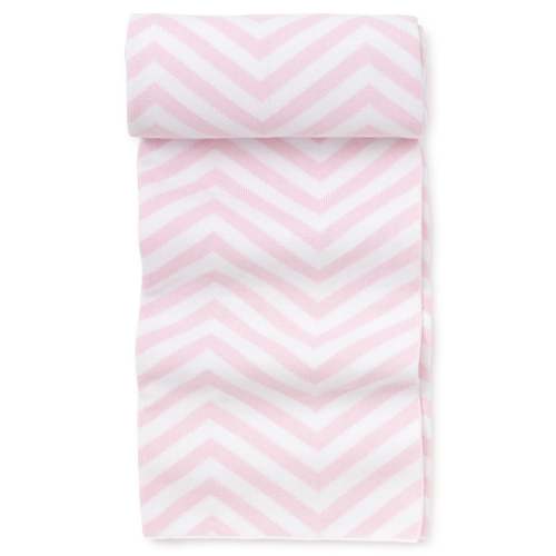 Pink Chevron Knit Novelty Blanket