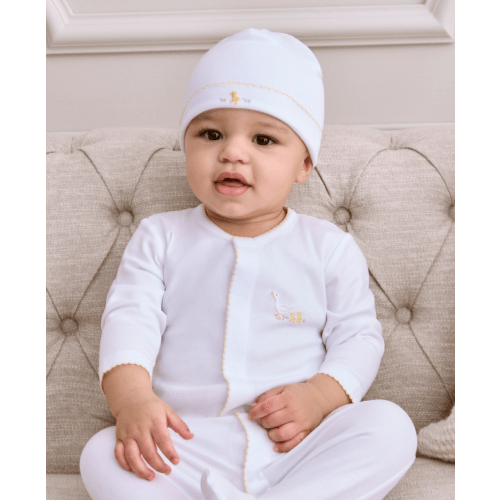 Premier Baby Duckling White/Yellow Hand Emb. Hat