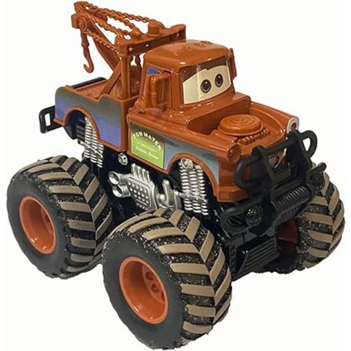 12 Styles Movie Cars 3 Black Storm Jackson Lightning McQueen Curz Mater Giant Wheels Cars 1:55 Diecast Vehicles Toys Set Children Car Toy (Mater)
