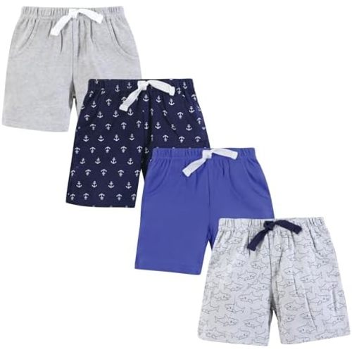 Hudson Baby Unisex Baby Shorts Bottoms 4-Pack