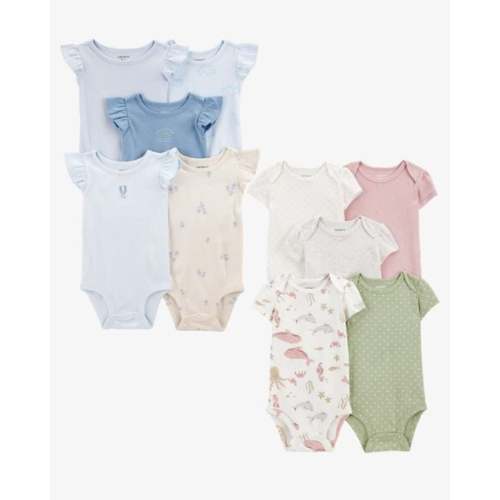 NB- Baby 10-Pack Short-Sleeve Bodysuits