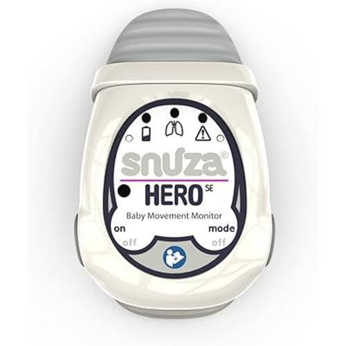Snuza Hero SE - Portable, Wearable Baby Breathing Motion Monitor with Vibration and Alarm. Clips onto Diaper Get Peace of Mind with The Snuza HeroSE.