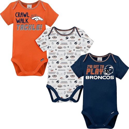 Gerber Baby NFL Team 3 Pack Short Sleeve Onesie Bodysuit