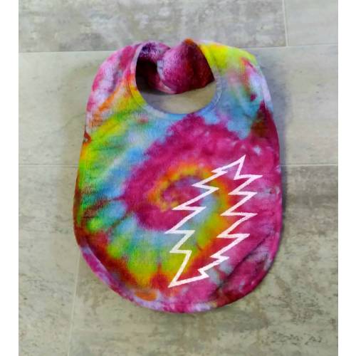 Grateful Dead | TIE DYE Baby Bib  New Babies Shower Gift Hippie Mom