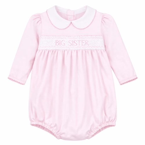 Big Sister Smocked Long Sleeve Bubble