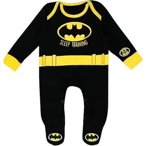 Batman Baby Boys' DC Comics Batman Footies Size 0-3M