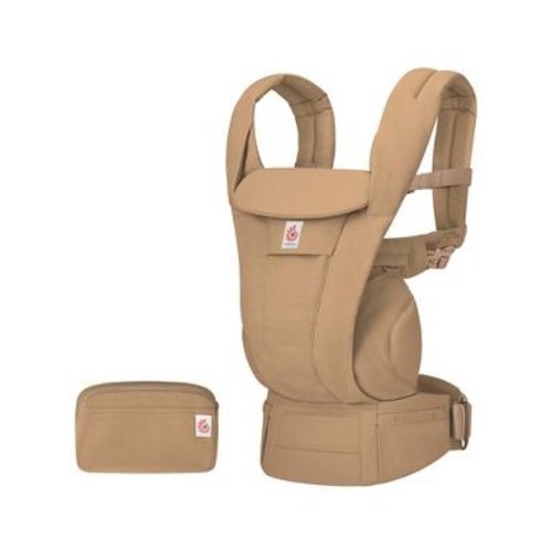 Ergobaby Omni Deluxe Cotton All-in-One Baby Carrier - 0-48 Months - Camel: Adjustable Harness, Ventilated Fabric, Infant Support