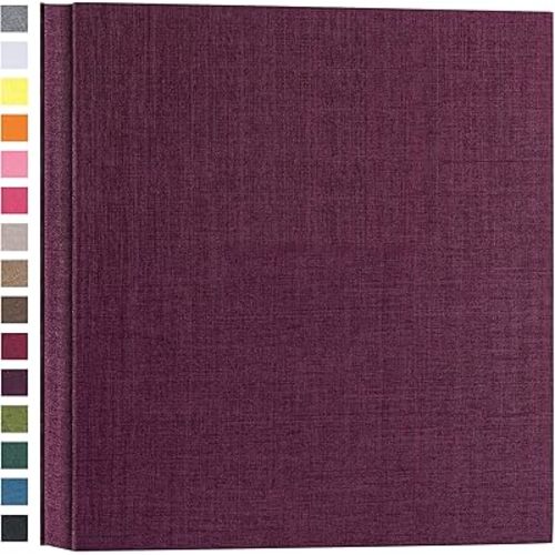 potricher Photo Album for 4x6 1000 Photos Linen Cover Extra Large Capacity Photo Book for Family Wedding Anniversary Baby (Purple, 1000 Pockets)