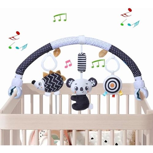 Pau1Hami1ton Baby Stroller Arch Toys, Car Seat Toys,Bouncer Toy Bar/Mobile for Bassinet,Adjustable Baby Hanging Toys Fit for Crib Bed,Stroller,Car Seat.S-19(Koala)