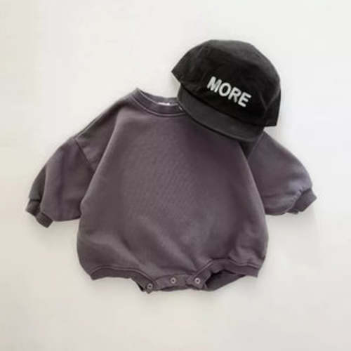 Kids Solid Sweatshirt Romper | RYAN AND REMI
