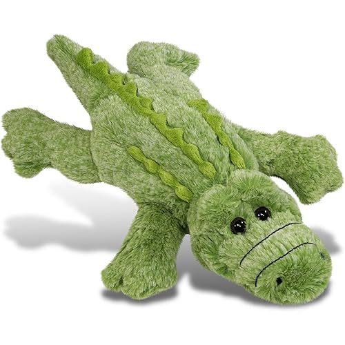 DolliBu Alligator Plush - Super Soft Stuffed Animal Alligator Toy, Cute Wild Life Green Plush Alligator, Adorable Huggers Plush Alligator Stuffed Toy for Baby, Kids, and Adults - 11.5 Inches