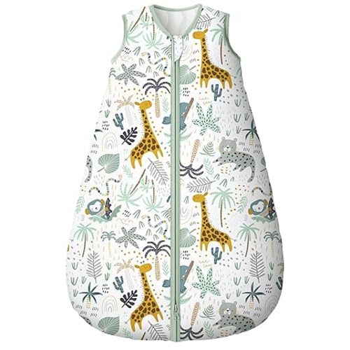 Yoofoss Baby Sleep Sack 6-12 Months, TOG 2.5 Baby Wearable Blanket with 2-Way Zipper, 100% Cotton Fabric Winter Newborn Sleeping Sack, Warm Soft Comfy(Medium)
