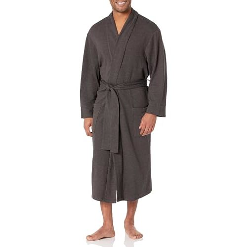 Amazon Essentials Men's Lightweight Waffle Bathrobe (Available in Big & Tall)