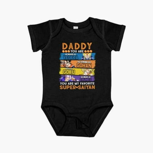 Luvly Daddy Dragonball Daddy You Are My Favorite Super Saiyan Funny Vegeta Goku Gohan Trunks Father_S Short Sleeve Baby One-Piece, New Born, Baby Shower Gift, New Parents Gift