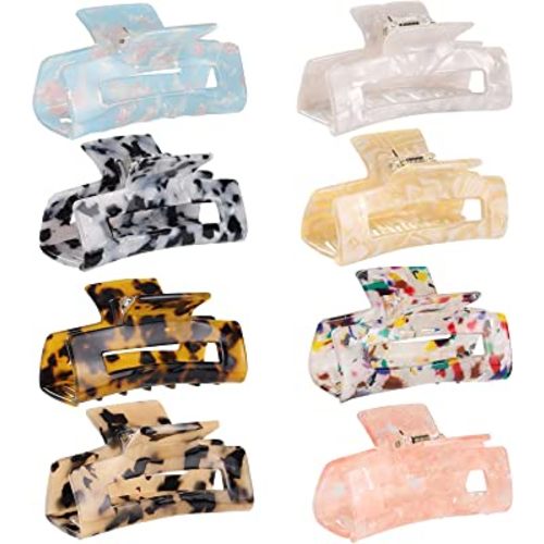 Hair Claw Clips Tortoise Barrettes Rectangle Shape Clips Fashion Hair Clips