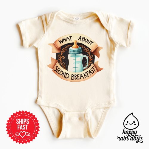 What about second breakfast onesie®, funny baby bodysuit, fantasy baby clothes