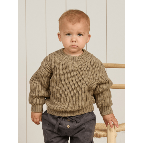 Chunky Knit Sweater, Olive