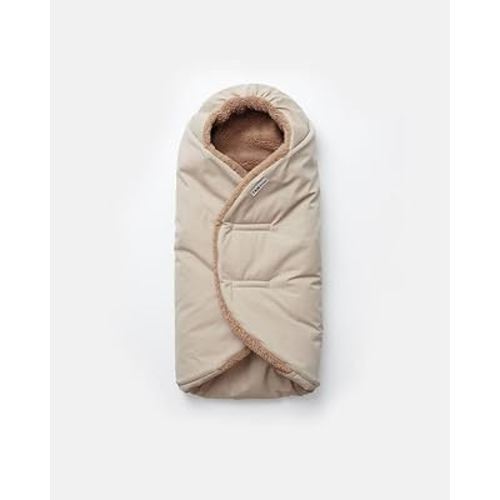 7AM Baby Car Seat Blanket - Multifunctional Car Seat Cover for Toddlers, Winter Stroller & Swaddle Blanket, Micro-Fleece & Plush Lined Warm Carseat Cover | (Oat, Cacao, 0-6M)