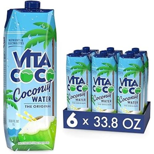 Vita Coco Coconut Water Original, 33.8 Fl Oz (Pack of 6)