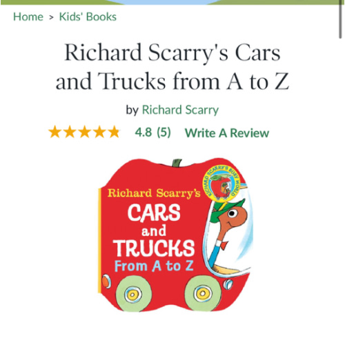 Richard Scarry's Cars and Trucks from A to Z by Richard Scarry, Board Book | Barnes & Noble®