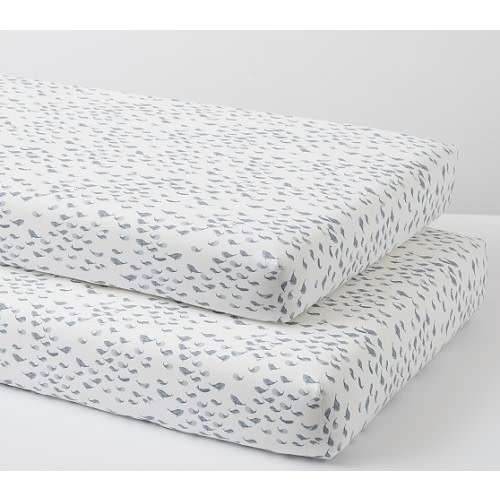 Organic Watercolor Whale Crib Sheets | Pottery Barn Kids