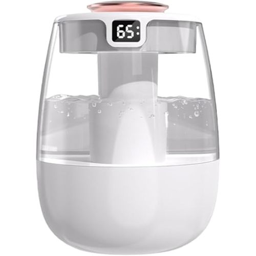 DONGKER Double Spray Humidifier,1L Silent USB Digital Display Humidifier with 2 Mist Modes & Night Light for Car Office Home Room
